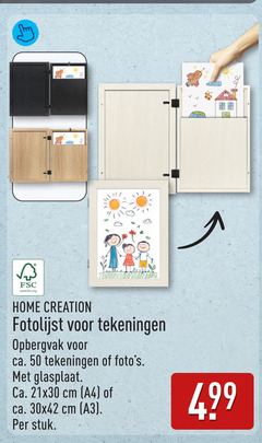  50 fsc www.fsc.org home creation fotolijst tekeningen opbergvak ca. glasplaat cm a4 30x42 stuk 