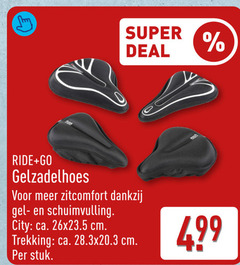 super deal ride go gelzadelhoes zitcomfort gel schuimvulling city ca. cm trekking stuk 