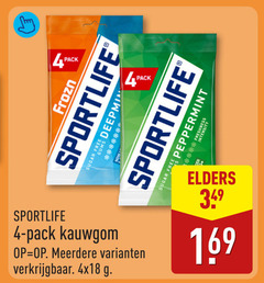  sportlife kauwgom 4 frozn pack sugar free peppermint meerdere elders 34 