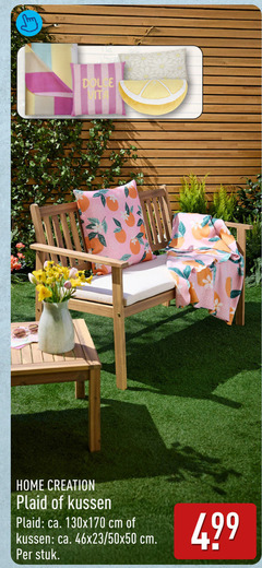  dolce vita home creation plaid kussen ca. cm stuk 