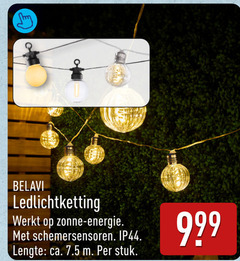  solarlamp belavi zonne energie schemersensoren lengte ca. stuk 