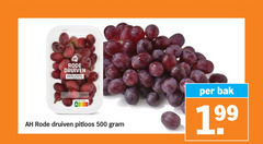  500 rode druiven pitloos score bak 