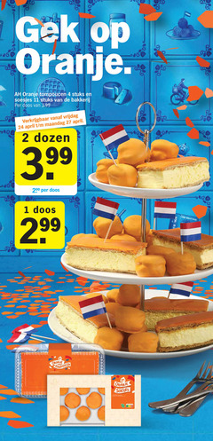  1 2 4 6 11 19 24 27 46 60 200 oranje tompoucen stuks soesjes bakkerij doos 3.99 vrijdag maandag dozen albert 