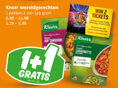  knorr maaltijdmix 1 2 20 wereldgerechten pakken kip tandoori kilo v.a. foute party win tickets zaterdag juni qmusic actieproducten kans lasagnette 