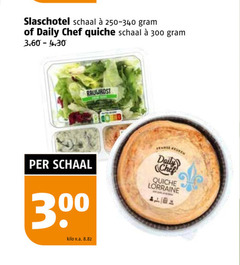  300 slaschotel schaal daily chef quiche kilo v.a. lorraine 