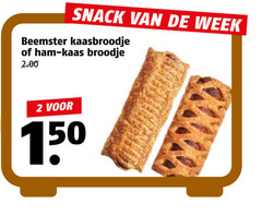  kaasbroodjes 2 snack week beemster kaasbroodje ham kaas broodje 1 50 
