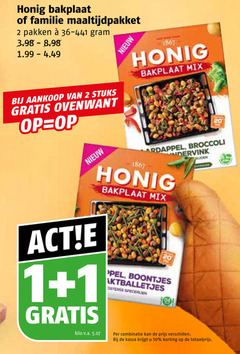  honig maaltijdmix 1 2 20 50 1867 bakplaat familie maaltijdpakket pakken 36-44 stuks ovenwant mix aardappel broccoli kilo v.a. boontjes specerijen combinatie kassa 