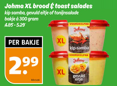  300 johma xl brood toast salades kip samba gevuld eitje tonijnsalade bakje 2 99 kilo 