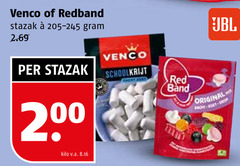  venco red band drop snoep 200 redband stazak schoolkrijt kilo v.a. fles original 