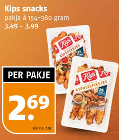  kips snacks 25 27 pakje kilo v.a. 
