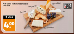  2 pick mix buitenlandse kaasjes viking blue 50 petrus abdijkaas camembert brie roomkaas ananas 