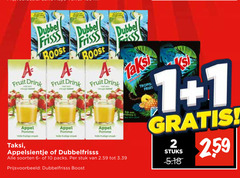  dubbelfrisss appelsientje taksi fruitdrank 1 2 10 dubbel frisss boost fruit drink appel pomme soorten stuk stuks 