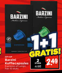 barzini koffiecups 1 10 italian expresse espresso koffiecapsules lungo pak stuks 