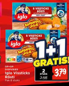  iglo vissticks 1 2 8 100 diepvries filet aardappel jasje pak stuks versheid 