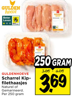  250 gulden hoeve beter leven scharrel kip filethaasjes naturel gemarineerd 