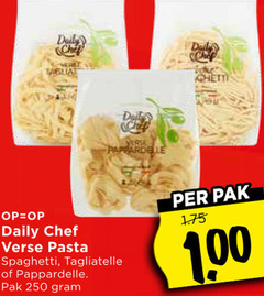  daily chef tagliatelle pasta 250 versa pappardelle verse spaghetti pak 1 00 