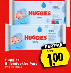  99 100 huggies water billendoekjes pak stuks 