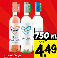  witte wijn rose rode 750 rosee fris fruitig heart blush pinot grigio ml 