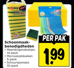  5 10 14 schoonmaak meerdingendoekjes pack microvezeldoeken schuursponsjes pak 