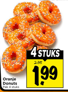  donuts 4 oranje pak stuks 1 99 