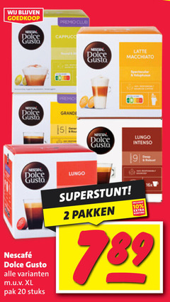  nescafe dolce gusto capsules 2 10 15 20 premio club cappuccino grandi generator lungo latte macchiato spectacular intenso deep xl pak stuks pakken 16x 