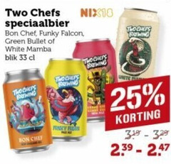  speciaalbieren 25 33 two chefs speciaalbier bon chef funky falcon green bullet white mamba blik nix18 brewing 