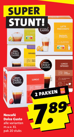  nescafe dolce gusto capsules 2 5 6 10 20 super latte macchiato grandi lungo intenso deep 16x xl pak stuks pakken 