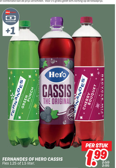  hero fernandes frisdrank 1 50 combinatie deka monbento green punch sparkling le cassis original lemonade origina brew from recycle min fles liter stuk 99 