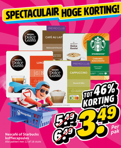  starbucks nescafe dolce gusto capsules 6 12 16 46 100 premio club mcafee lait intensity co balanced round by responsibly coffee caramel macchiato classic bal r cappuccino arabica servings portions koffiecapsules pakken stuks serveersuggestie silky sourced nutri score pak 