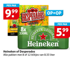  heineken desperados speciaalbieren blikjes bier 8 12 pak 8x 330ml original pakken liter 