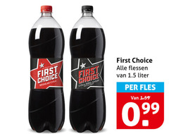  first choice cola regular calories sugar flessen liter fles 