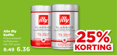  illy koffiecups koffie koffiebonen 25 100 250 blik classico classic roast class blend arabica espresso preparation ground coffee classique caffee gram cafe mild and balanced doux veloute bean mcafee 
