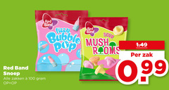  red band snoep 100 fizzy sour bubble pop rooms zak zakken 
