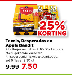  texels apple bandit desperados speciaalbieren appelcider 6 25 30 speciaalbier skuumkoppe 6x 30ml blikjes 
