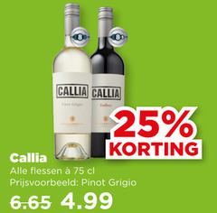  rode wijn witte 25 callia pinot grigio malbec flessen 