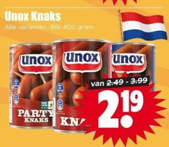  unox knakworsten 219 400 knaks blik party id 