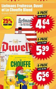  duvel liefmans la chouffe speciaalbieren 4 25 33 100 fruitesse blond pack fles l original brasserie blonde 