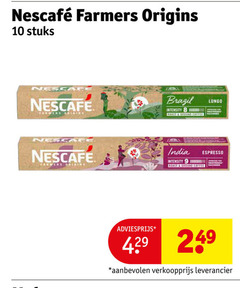  nescafe koffiecups 9 10 farmers origins stuks brazil intensity b roast ground coffee lungo india espresso machines 