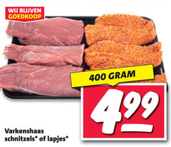  400 varkenshaas schnitzels lapjes 