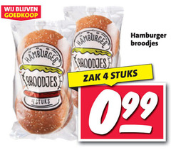  hamburger broodje 4 broodjes stuks zak 