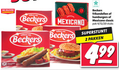  2 20 original beckers mexicano lekkers burgers diepvries frikandellen hamburgers classic pak 4 12 stuks pakken 