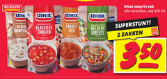  unox soep 2 10 350 384 uno romig champignon franse uien klassieke tomaten heldere groente rijk zak ml zakken 