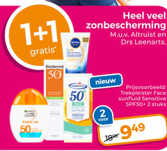  zonnebrandolie 1 2 50 back sunfluid zonbescherming trekpleister face sensitive spf50 stuks super 