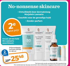  2 25 50 2548 skincare 2e ontwikkeld dermatoloog marjolein gevoelige huid halve parfum sun care day cream spf30 diaper assortiment suncare spf50 ml 33 tanning drops combinatie combinaties vermeld 