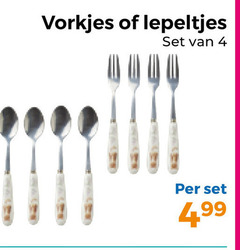  4 vorkjes lepeltjes 