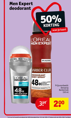  deodorant 1 2 25 33 50 150 200 men expert scan kaart xxl bille ball alcohol fresh extreme anti transpirant dry stop barber club body spray lasting woody fragrance cedarwood essential oil deospray ml 3.99 2e halve artikel 
