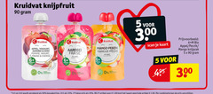  1 2 5 6 25 33 50 90 300 kruidvat knijpfruit appel yoghurt aardbei kers pomme yaourt fraise cherise maanden mos avec mango perzik mangue scan kaart bio knijpzak shaker savour suiker 2e halve artikel combinatie 