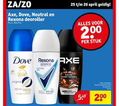  25 26 50 200 axe dove neutral rexona deoroller pro stuk advanced protection cotton dry 72h odour care original dark temptation ml triple moisturising technology alcohol anti anti-perspirant transpirant body heat sweat 