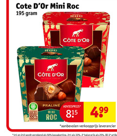  1 2 25 33 50 100 815 cote mini roc praline durable pralinee 2e halve artikel 