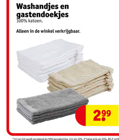  1 2 25 33 50 100 washandjes gastendoekjes katoen 2e halve 